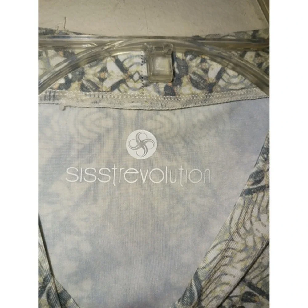 Sisstrevolution Womens Print Rash Guard Long‎ Sleeve Swim Top Medium